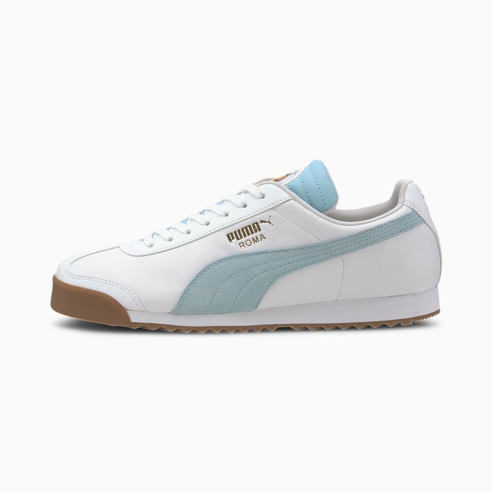 Puma Roma Classic PUMA FC Férfi Sportcipő - Fehér/Világos Türkiz ( Hungary - BJNXZ3084 )